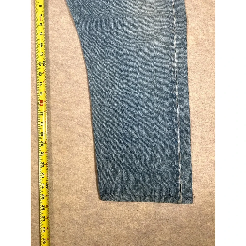 Levis 501 Original Fit Jeans Mens 42x30 Blue Denim Cotton Straight Leg High Rise